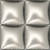 Ceramic Solid Colors 3/8" - Platinum on Mesh Backing